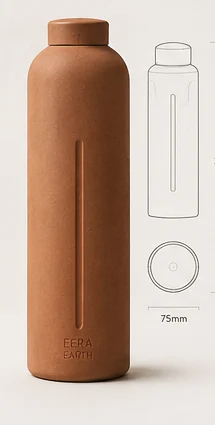 EERA EARTH Flow bottle in natural terracotta